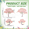 4Pcs 2 Styles Polyester Computerized Embroidery Cloth Iron on/Sew on Patches PATC-PH0001-56-2