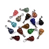 Natural & Synthetic Mixed Stone Gourd Pendants G-N344-08P-1