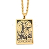 304 Stainless Steel Tarot Pendant Necklaces NJEW-A026-01G-10-1