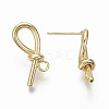 Brass Stud Earring Findings X-KK-R132-060-NF-3