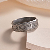 Viking Rune 304 Stainless Steel Finger Rings for Men WGDF4AB-54-1