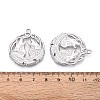 304 Stainless Steel Howling Wolf Pendants STAS-T067-36P-3