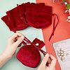 Velvet Jewelry Bags with Drawstring & Plastic Imitation Pearl TP-NB0001-20A-3