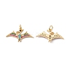 Rack Plating Brass Micro Pave Colorful Cubic Zirconia Pendants ZIRC-C040-48F-G-1