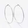 Tarnish Resistant 304 Stainless Steel Big Hoop Earrings X-EJEW-F105-02P-1