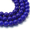 Baking Paint Glass Round Bead Strands DGLA-Q020-8mm-35-1