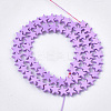 Spray Painted Non-magnetic Synthetic Hematite Beads Strands G-T116-21-09-2