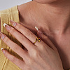 Simple and Elegant 304 Stainless Steel Snake Cuff Rings IR8532-3