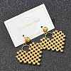 Ion Plating(IP) 304 Stainless Steel Stud Earrings for Women EJEW-A119-21G-1