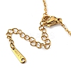 201 Stainless Steel Moon Pendant Necklace with Cable Chains NJEW-Q317-32G-3