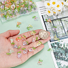 120Pcs Transparent Acrylic Pendants PALLOY-GA00026-3
