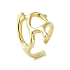 Rack Plating Brass Cuff Rings RJEW-D025-07G-1