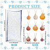 Cotton Fishing Net Decorative with Natural Shell & Jute Cord Pendant HJEW-WH0069-39-2