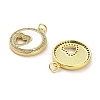 Brass Micro Pave Clear Cubic Zirconia Pendants KK-K365-02G-G-2