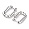 Non-Tarnish 304 Stainless Steel Rectangle Ear Studs for Women LS-EJEW-P234-04P-2