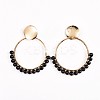 Natural Obsidian Dangle Earrings EJEW-JE03327-02-4