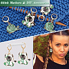 Alloy Enamel Yarn Ball & Cat Charm Locking Stitch Markers HJEW-PH01721-4