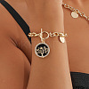 Alloy & Acrylic Imitation Shell Charm Bracelets FS-WG158D2-04-1