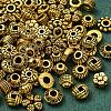 100Pcs 10 Styles Tibetan Style Alloy Spacer Beads TIBEB-YW0001-14AG-2