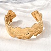 304 Stainless Steel Cuff Bangles for Women BJEW-L719-01A-G-2