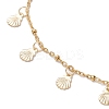 Summer Beach 304 Stainless Steel Shell Shaped Charm Anklets for Women AJEW-AN00658-4