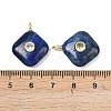 Dyed Natural Lapis Lazuli Pendants G-K372-05G-09-3