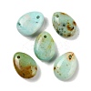 Natural Marble Teardrop Charms G-M410-01-13-1
