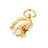 Rack Plating Brass Micro Pave Cubic Zirconia Ice Pick Pinch Bails KK-F883-14G-02-2