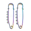 Ion Plating(IP) 304 Stainless Steel Safety Pins Brooch Findings STAS-K252-05C-RC-1