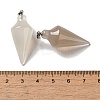 Natural Grey Agate Pendants G-Z055-02P-16-3