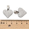 201 Stainless Steel Clay Pendants STAS-R166-02C-P-3
