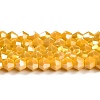 Opaque Solid Color Electroplate Glass Beads Strands X1-GLAA-F029-P4mm-A04-1