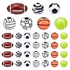140Pcs 7 Styles Opaque Acrylic Beads SACR-PH0006-09-1