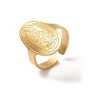 304 Stainless Steel Open Cuff Rings for Women LS-RJEW-G291-05G-1