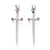 Brass Micro Pave Cubic Zirconia Pendants KK-N264-03P-1