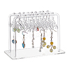 2-Row Coat Hanger Removable Acrylic Earring Displays EDIS-WH0041-02C-01-7