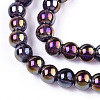 Electroplate Transparent Glass Beads Strands GLAA-T032-T4mm-AB03-2