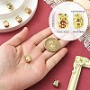 6Pcs 6 Colors Real 18K Gold Plated Brass Enamel Beads KK-CJ0002-68-2