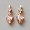 Brass Micro Pave Cubic Zirconia Pendants KK-WH0095-09B-1