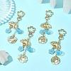 4Pcs Alloy Enamel & Glass Pendant Decorations HJEW-FS00049-7