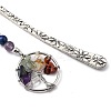 Tibetan Style Carved Alloy Bookmark AJEW-JK00161-01-2