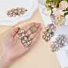 4Pcs Glass Rhinestone Embroider Thread Hotfix Rhinestone Iron on/Sew On Patches PATC-OC0001-01B-3
