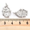 Rack Plating Brass & Clear Cubic Zirconia Pendants KK-S371-03P-3