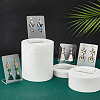 6Pcs Organic Glass Slant Back Jewelry Displays ODIS-CP0001-06-4