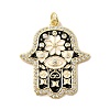 Brass Micro Pave Cubic Zirconia Pendants KK-I378-17G-2