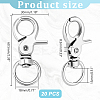 20Pcs Zinc Alloy Swivel Lobster Claw Clasps FIND-GA0003-53A-2