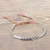 Minimalist Brass Twist Bead Braided Bead Bracelets FS-WG305E2-05-1