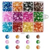 Two Tone Transparent Crackle Acrylic Beads CACR-TA0001-01-2