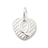 925 Sterling Silver Heart with Capital Letter Charms STER-S009-13Q-S-1