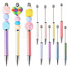 8Pcs 8 Colors UV Plated Plastic Ball-Point Pen AJEW-TA0001-84-1